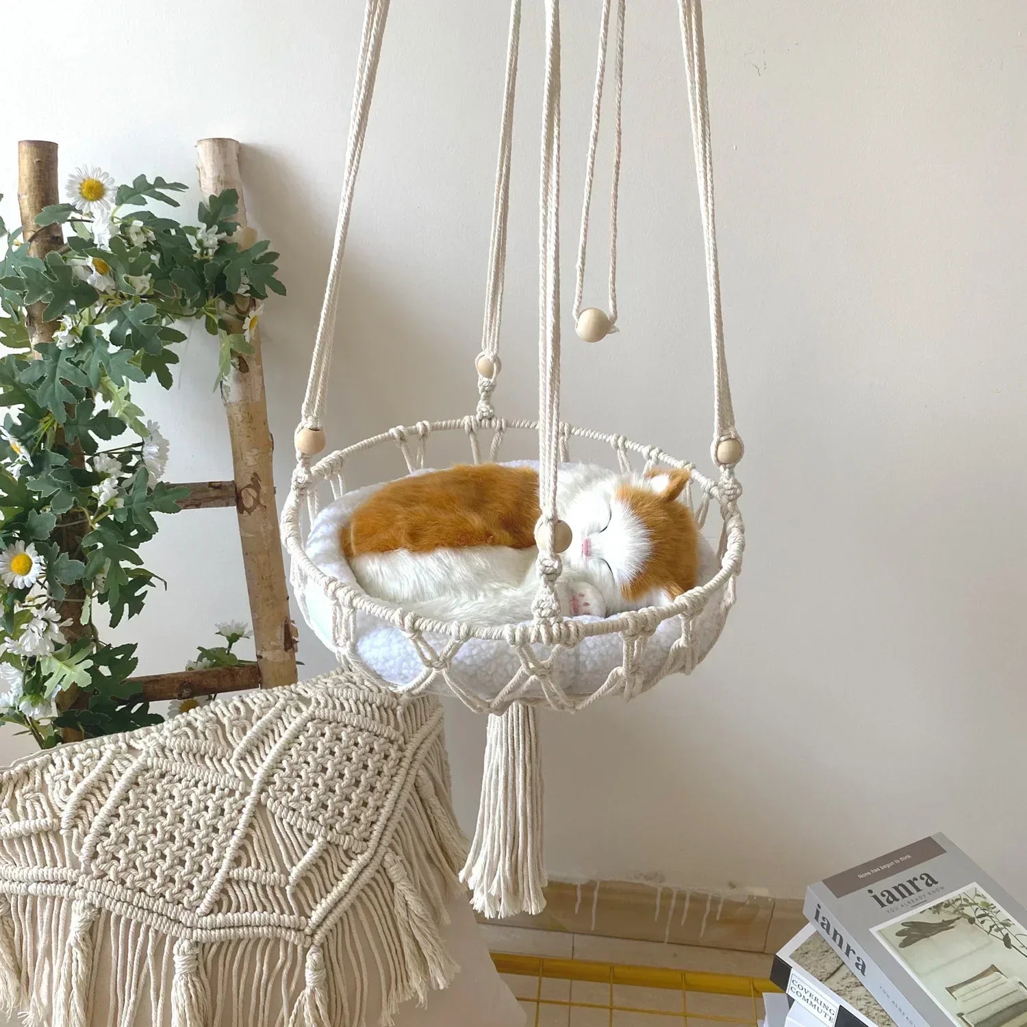 Hanging Hammock for Cats β Woven Cotton Bed & Swing