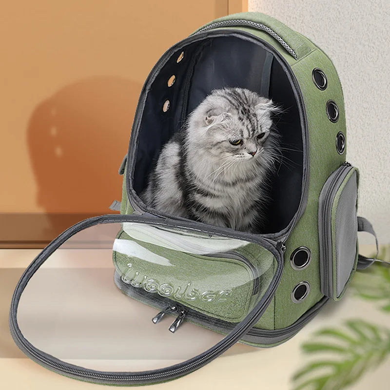 Transparent Pet Backpack – Comfortable for Travel and Walks