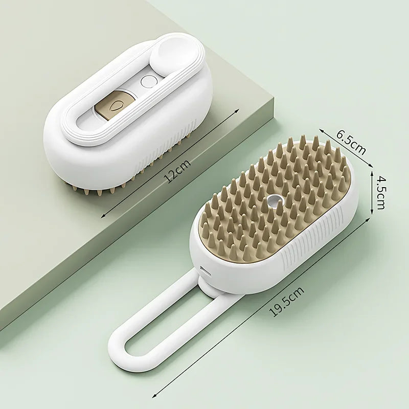 3-in-1 Steam Brush for Cats – Cleaning, Massage and Hair Removal