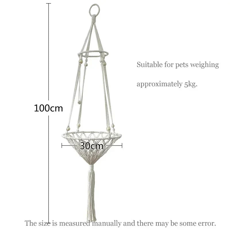 Hanging Hammock for Cats β Woven Cotton Bed & Swing