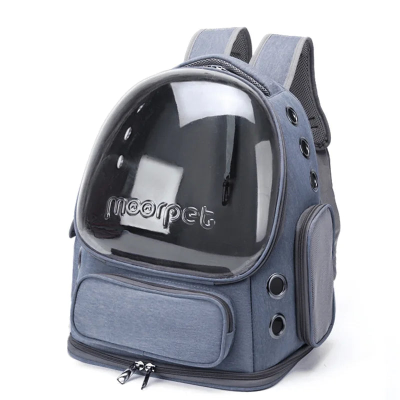 Transparent Pet Backpack – Comfortable for Travel and Walks