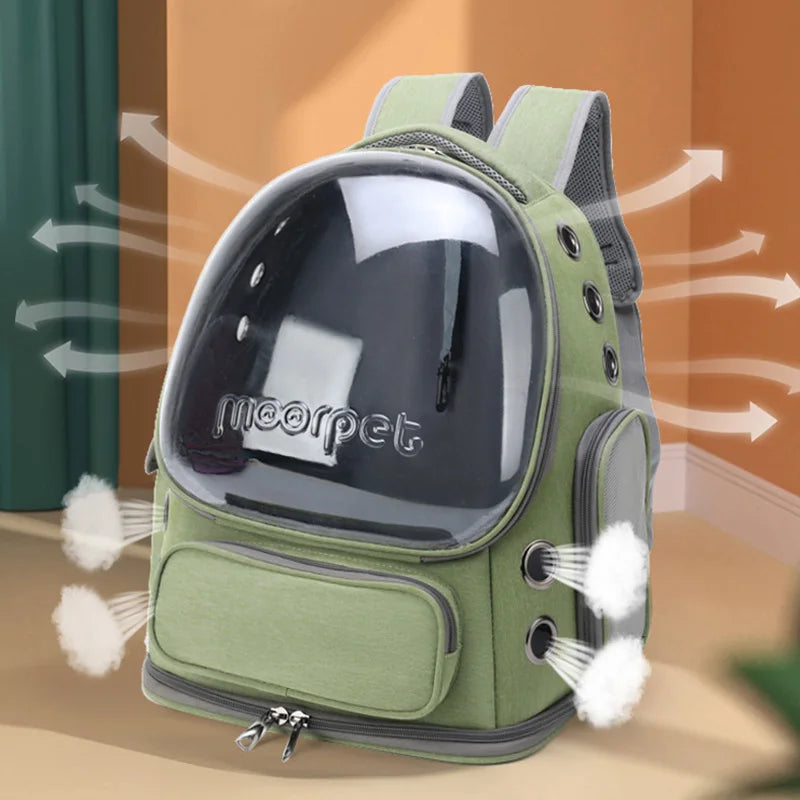 Transparent Pet Backpack – Comfortable for Travel and Walks