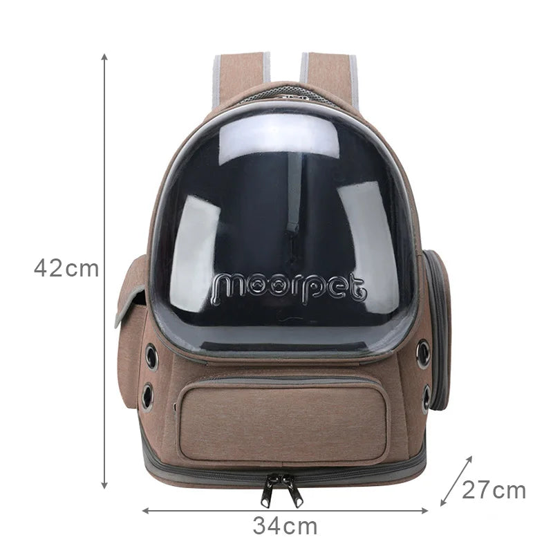 Transparent Pet Backpack – Comfortable for Travel and Walks