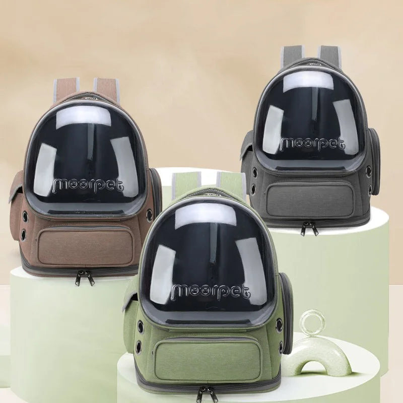 Transparent Pet Backpack – Comfortable for Travel and Walks
