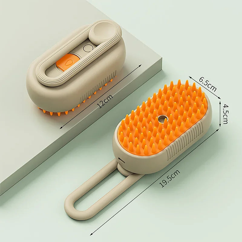 3-in-1 Steam Brush for Cats – Cleaning, Massage and Hair Removal